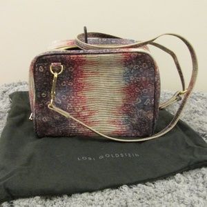 Lori Goldstein Leather Snake Multi Handbag